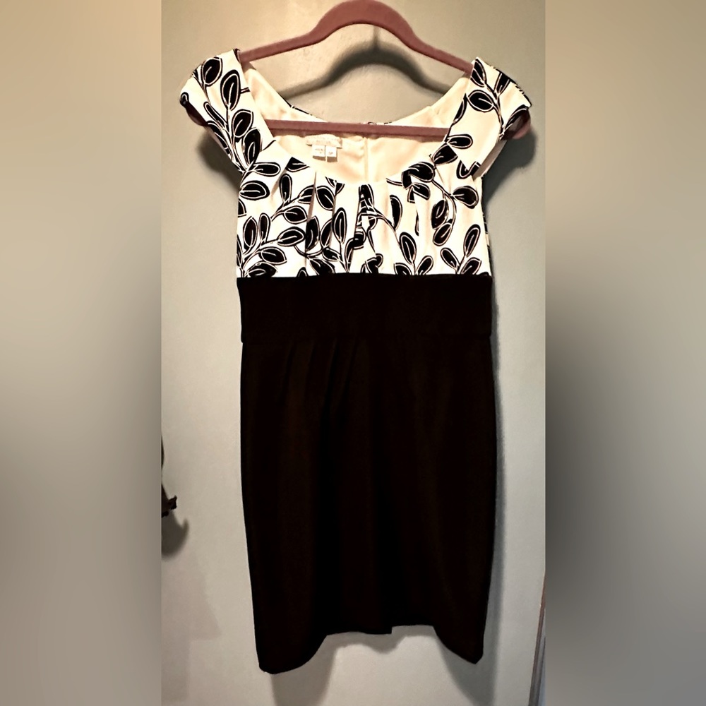Black and white cocktail dress